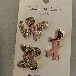 Pink and Gold Decorative Pin Collection